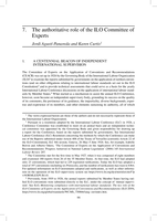 The authoritative role of the ILO Committee of Experts