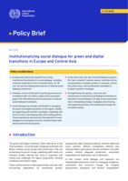 Institutionalizing social dialogue for green and digital transitions in Europe and Central Asia