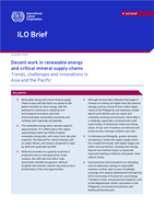 Decent work in renewable energy and critical mineral supply chains: trends, challenges and innovations in Asia and the Pacific