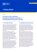 Assessment of the registration, licensing and inspection mechanisms of private employment agencies in Ethiopia