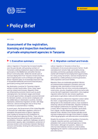 Assessment of the registration, licensing and inspection mechanisms of private employment agencies in Tanzania