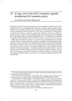 A long view of the ILO’s normative agenda: deciphering ILO standards policy