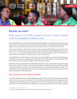 Big talk, any walk?: what results from 100+ projects can tell us about market systems development effectiveness