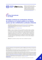 Stratégie numérique du syndicalisme: influence du contexte sur le contenu publié sur les réseaux sociaux par des confédérations syndicales chiliennes