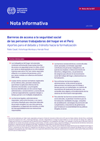 Barreras de acceso a la seguridad social de las personas trabajadoras del hogar remuneradas en el Perú: aportes para el debate y tránsito hacia la formalización
