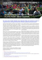 Social protection for migrant workers in small Pacific Island Countries