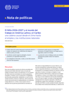 El Niño 2026-2027 y el mundo del trabajo en América Latina y el Caribe: una cadena causal desde el clima hasta el empleo y las instituciones laborales