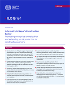 Informality in Nepal’s construction sector : promoting enterprise formalization and extending social protection to construction workers