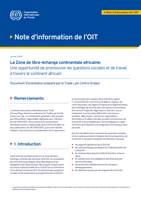 La zone de libre-échange continentale africaine: une opportunité de promouvoir les questions sociales et de travail à travers le continent africain