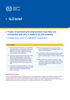 Trade, investment and employment: how they are connected and why it matters for job creation