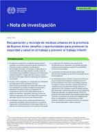 Recuperación y reciclaje de residuos urbanos en la provincia de Buenos Aires: desafíos y oportunidades para promover la seguridad y salud en el trabajo y prevenir el trabajo infantil