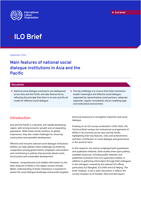Main features of national social dialogue institutions in Asia and the Pacific