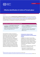 Effective identification of victims of forced labour