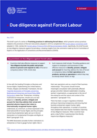 Due diligence against forced labour