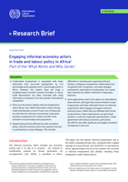 Engaging informal economy actors in trade and labour policy in Africa: part of the ‘What Works and Why Series’