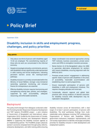 Disability inclusion in skills and employment: progress, challenges, and policy priorities